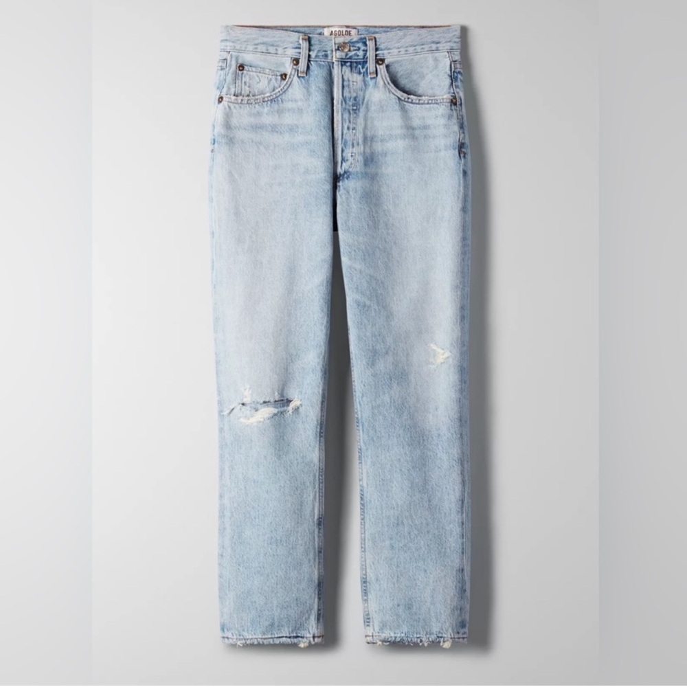 Agolde Riley High Rise Straight Crop Jeans - Picture 6 of 16